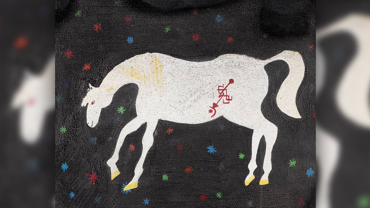 Obraz Václava Havla Bílý kůň ve vesmíru v aukci